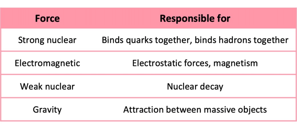 The Fundamental Forces of Nature for A Level Physics - Science Sanctuary